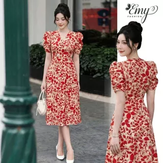 Đầm Thiết Kế EMY Thời Trang Cao Cấp EX9756 Vải Mago Sang Trọng Thanh Lịch
