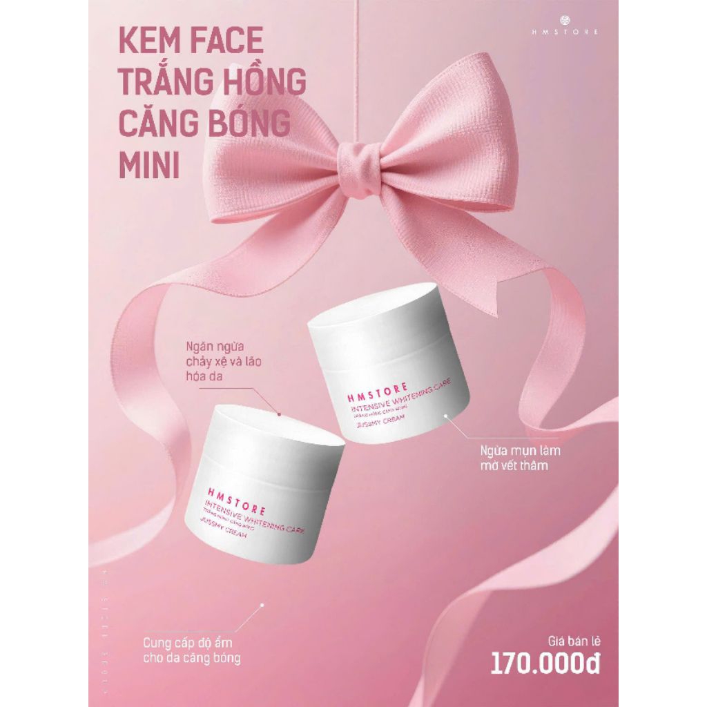 FACE NÁM HM STORE - kem giảm nám tàn nhang, dưỡng trắng hồng, làm chậm quá trình lão hóa