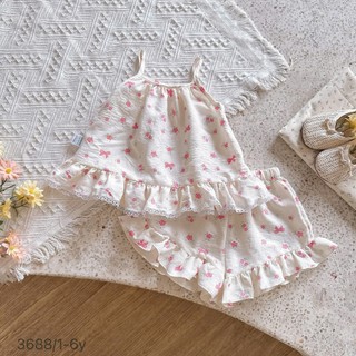 [8-26kg] Set Bộ Hè 2 Dây Nơ Hoa Đính Nơ Chất Đũi Hàn Mềm Mát Cho Bé Gái Ở Nhà, Đi Học, Đi Chơi,....