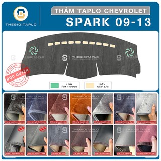 [Chevrolet Spark 2009-2013] Thảm taplo oto da Nano Blockers UV, 3D Flare, Nhung lông tuyết viền Ziczac chống cong vênh