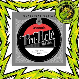 【Japan Quality】D'Addario Pro-Arté Treble Half Set Classical Guitar Strings, Black Nylon Normal, BNN-3T [Official Japanese Product]