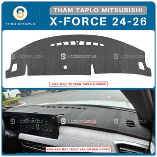 [Mitsubishi XFORCE 2024-2026] Thảm taplo oto da Nano Blockers UV, 3D Flare, Nhung lông tuyết viền Ziczac chống cong vênh