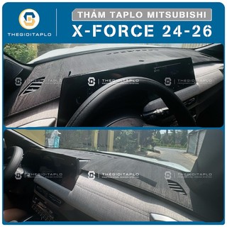 [Mitsubishi XFORCE 2024-2026] Thảm taplo oto da Nano Blockers UV, 3D Flare, Nhung lông tuyết viền Ziczac chống cong vênh