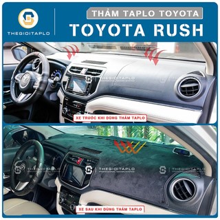 [Toyota Rush 2018-2026] Thảm taplo oto da Nano Blockers UV, 3D Flare, Nhung lông tuyết viền Ziczac chống cong vênh