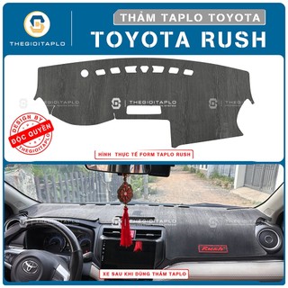 [Toyota Rush 2018-2026] Thảm taplo oto da Nano Blockers UV, 3D Flare, Nhung lông tuyết viền Ziczac chống cong vênh