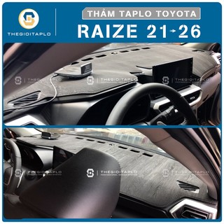 [Toyota Raize 2021-2026] Thảm taplo oto da Nano Blockers UV, 3D Flare, Nhung lông tuyết viền Ziczac chống cong vênh