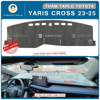 [Toyota Yaris Cross 2023-2026] Thảm taplo oto da Nano Blockers UV,3D Flare,Nhung lông tuyết viền Ziczac chống cong vênh