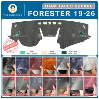 [Subaru Forester 2019-2026] Thảm taplo oto da Nano Blockers UV, 3D Flare, Nhung lông tuyết viền Ziczac chống cong vênh