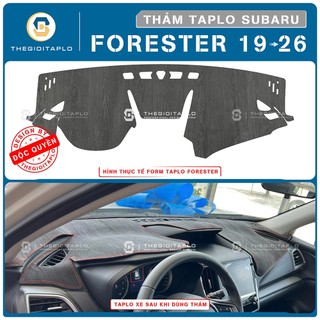 [Subaru Forester 2019-2026] Thảm taplo oto da Nano Blockers UV, 3D Flare, Nhung lông tuyết viền Ziczac chống cong vênh