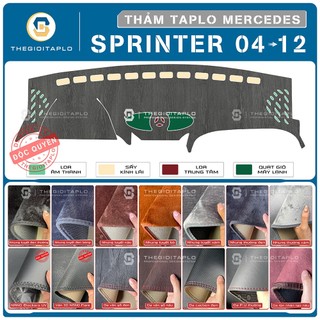 [Mercedes Sprinter 2004-2012] Thảm taplo oto da Nano Blockers UV, 3D Flare, Nhung lông tuyết viền Ziczac chống cong vê