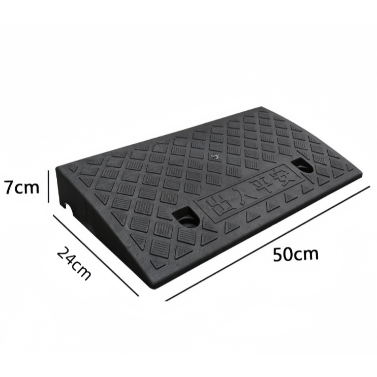 Cao 7 cm- ĐEN (50x24x7cm) Dốc bục lên xuống, bậc cầu dắt xe ôtô, xe máy, cầu dắt xe, bục lên xuống xe, có lỗ chờ bắt ốc