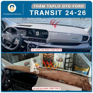 [Ford Transit 2025-2026] Thảm taplo oto da Nano Blockers UV, 3D Flare, Nhung lông tuyết viền Ziczac chống cong vênh