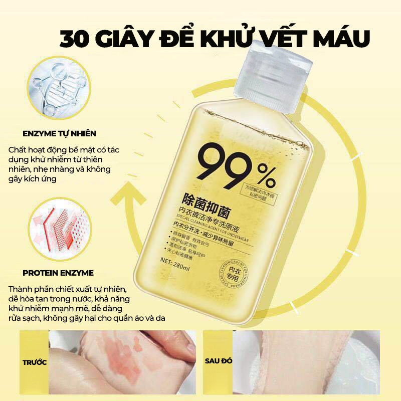 Nước giặt đồ chips pH balance nano bạc, kháng khuẩn, dịu nhẹ với làn da 280ml