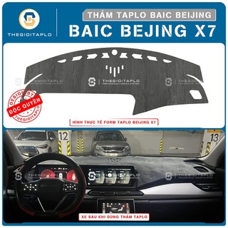 [Baic beijing X7] Thảm taplo oto da Nano Blockers UV, 3D Flare, Nhung lông tuyết viền Ziczac chống cong vênh