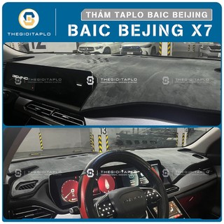 [Baic beijing X7] Thảm taplo oto da Nano Blockers UV, 3D Flare, Nhung lông tuyết viền Ziczac chống cong vênh