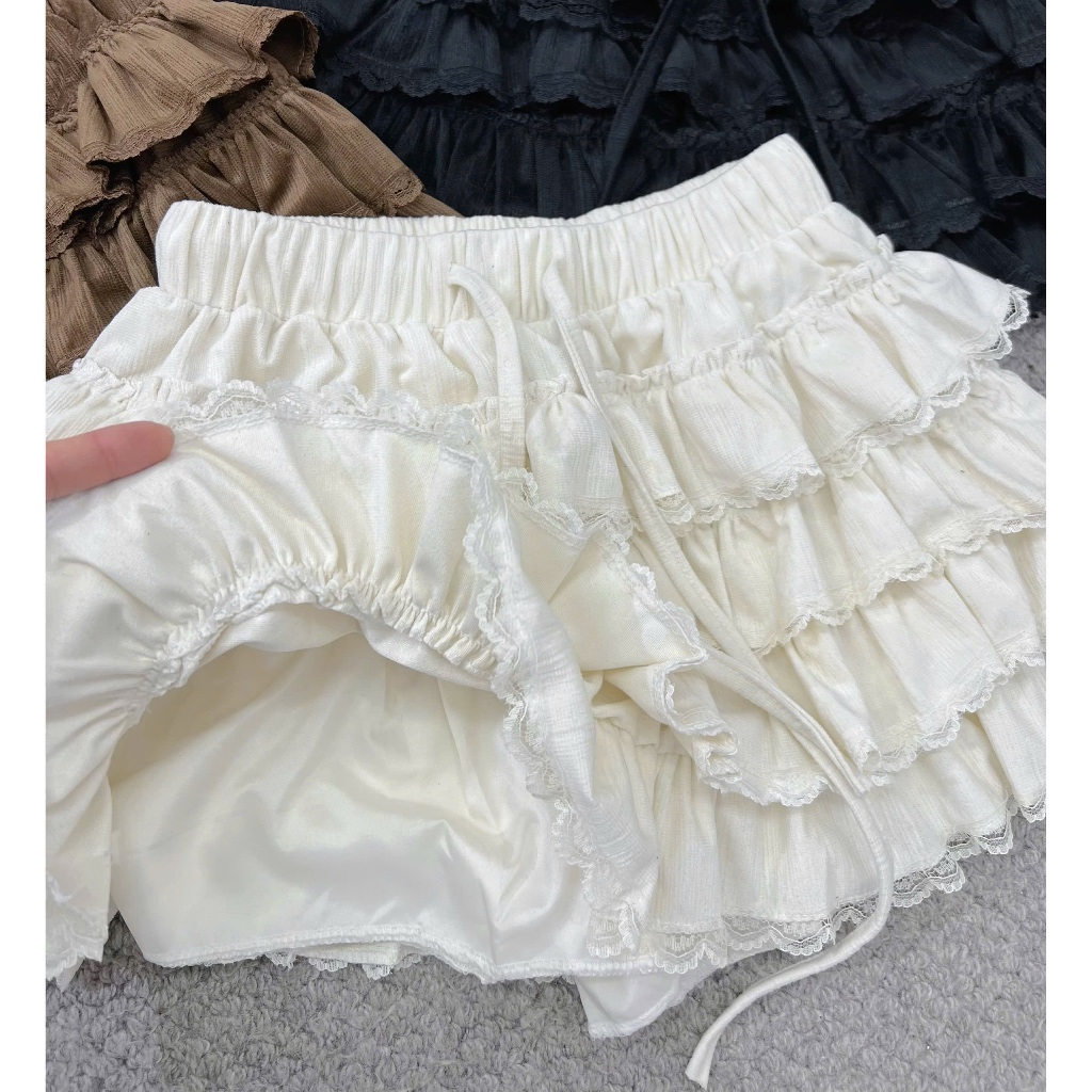 Chân váy ngắn xếp tầng xoè (có quần bảo hộ) Nữ The.sweaterweather TSW