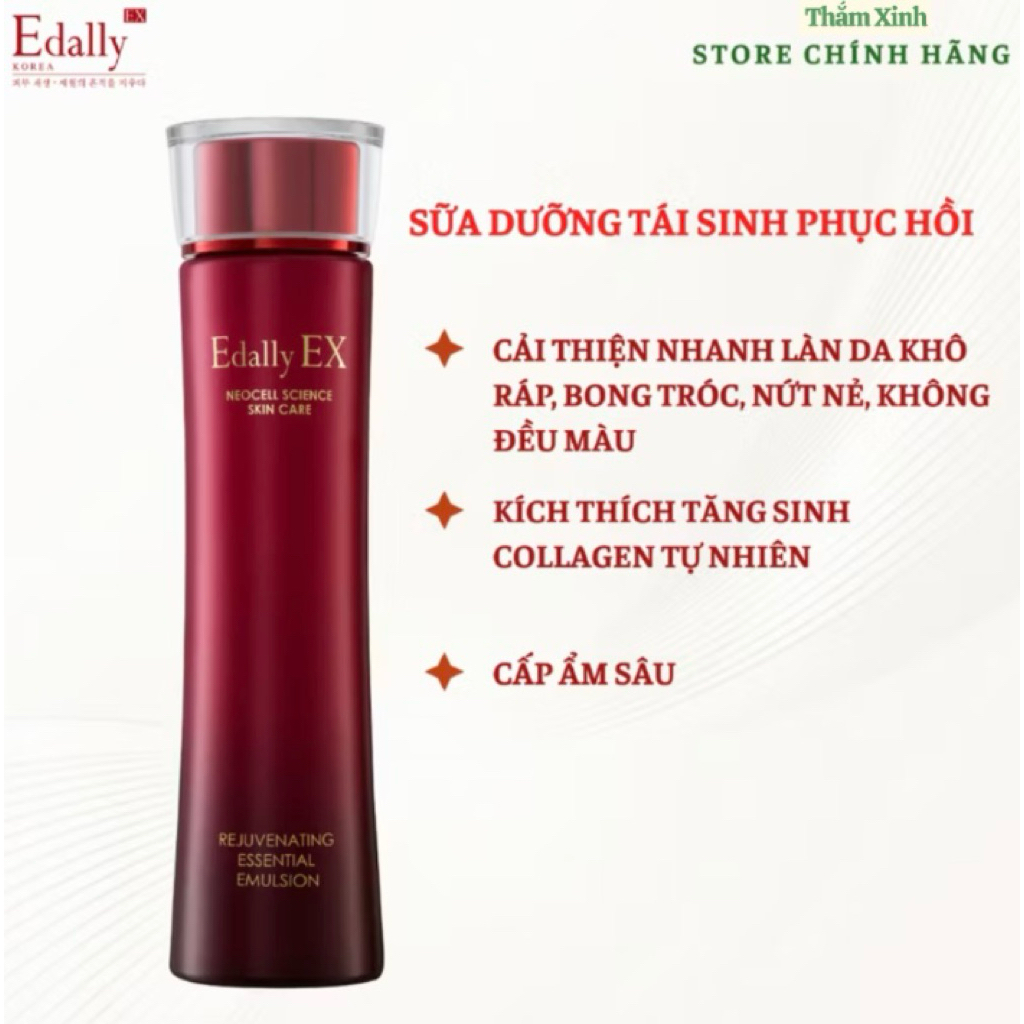 Sữa dưỡng tái sinh phục hồi EDALLY EX REJUVENATING ESSENTIAL EMULSION cấp ẩm chống lão hóa da 150ml