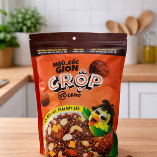 Ngũ Cốc Granola Gạo Lứt Mix Trái Cây CRỘP CHOCOLATE LATE 450g – Granola Giòn Rộp Ăn Sáng Dinh Dưỡng