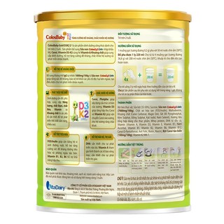 Sữa bột ColosBaby D3K2 0+,1+,2+ lon 800gr ( DATE MỚI NHẤT-B)
