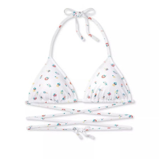 Áo bơi nữ bikini tam giác buộc dây họa tiết hoa nhỏ xinh xắn hàngVNXK