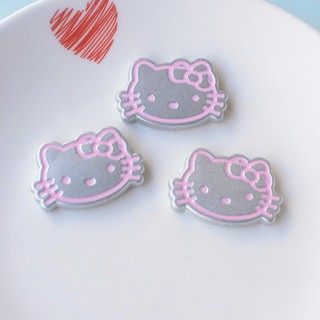 Set Charm Hello Kitty Nơ Hồng Lấp Lánh Gắn Dép Dễ Thương- Tone màu bạc hồng