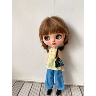Set áo dây quần jean size búp bê blythe