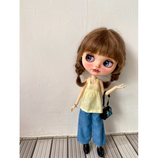 Set áo dây quần jean size búp bê blythe