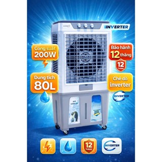Quạt Điều Hòa Hơi Nước 45L Inverter Lõi Đồng – Làm Mát Nhanh, Tiết Kiệm Điện, Dùng Cho Phòng Lớn.
