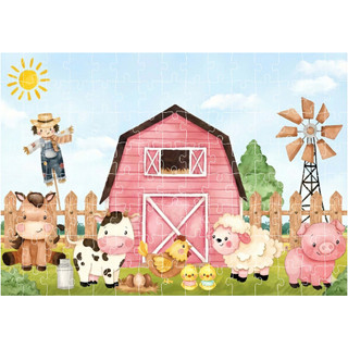 COMBO SỈ 5 tranh ghép A4 20 mảnh; 40 mảnh; 80 mảnh Vật nuôi cute TooYoo TG0004