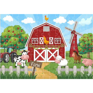 COMBO SỈ 5 tranh ghép A4 20 mảnh; 40 mảnh; 80 mảnh Vật nuôi cute TooYoo TG0004