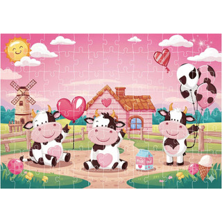 COMBO SỈ 5 tranh ghép A4 20 mảnh; 40 mảnh; 80 mảnh Vật nuôi cute TooYoo TG0004