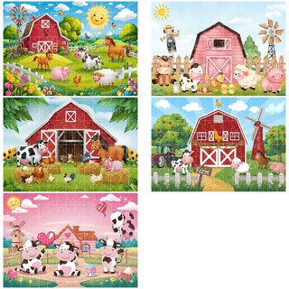 COMBO SỈ 5 tranh ghép A4 20 mảnh; 40 mảnh; 80 mảnh Vật nuôi cute TooYoo TG0004