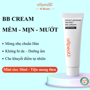 BB Cream 10ml Chuẩn Hàn – Che Phủ Đẹp Tự Nhiên, Mỏng Nhẹ, Không Bí, Không Mốc,allpeaU: