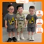 Combo 2 bộ bé trai batman, áo thun cotton form rộng phối quần short thoáng mát Moonie Kid - B03/set 2b batman