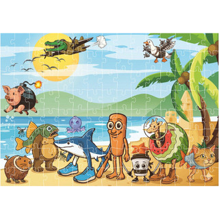 COMBO SỈ 5 tranh ghép A4 20 mảnh; 40 mảnh; 80 mảnh Cute BrainRot TooYoo TG0012
