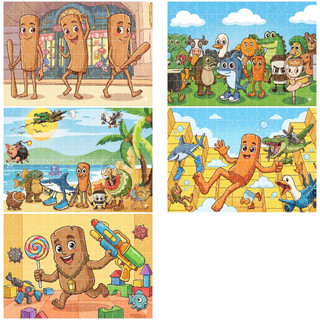 COMBO SỈ 5 tranh ghép A4 20 mảnh; 40 mảnh; 80 mảnh Cute BrainRot TooYoo TG0012