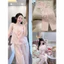 Bộ ngủ áo 2 dây thắt nơ quần viền ren