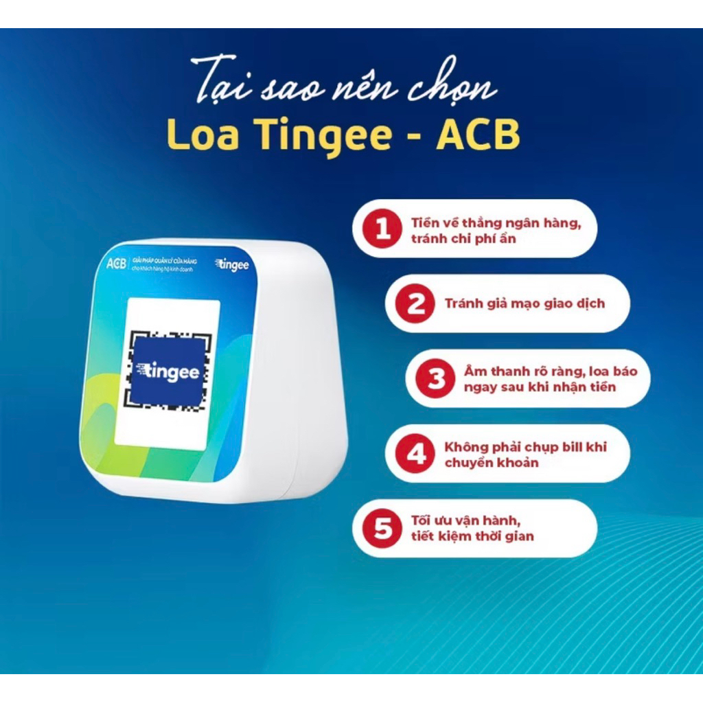 Loa ACB - Loa đọc thông báo chuyển khoản về thẳng ACB không qua trung gian l Bảo hành chính hãng 1 năm