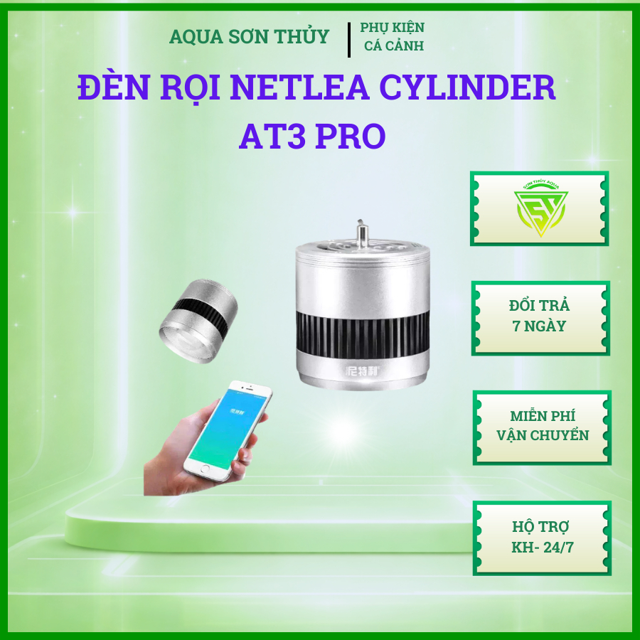 Đèn rọi Netlea Cylinder AT3 Pro 65W/ 100W cho bể cá/ thuỷ sinh (vỏ nhôm ...