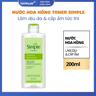 Nước Hoa Hồng Simple Soothing Facial Toner 200ml - Làm Dịu Và Cấp Ẩm Cho Da