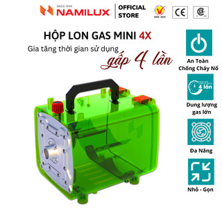 Combo Sản Phẩm Hộp Lon Gas 4X - Bộ Van Dây - Bếp Gas - Giải Pháp Thay Thế Cho Bình Gas 12kg - Hàng Chính Hãng