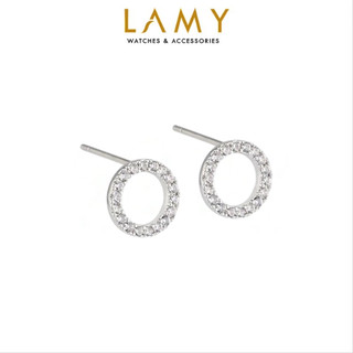 Khuyên tai bạc nữ LAMY Open Circle Earrings 3238 - Khuyên tai bạc ta