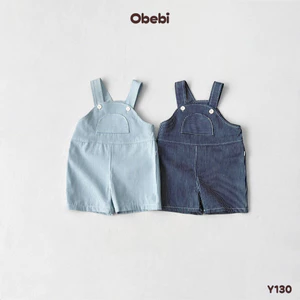 Yếm Jean Đáng Yêu Mùa Hè Họa Tiết Kẻ Thời Trang Obebi Cho Bé Trai Bé Gái Từ 8 - 19kg Y130