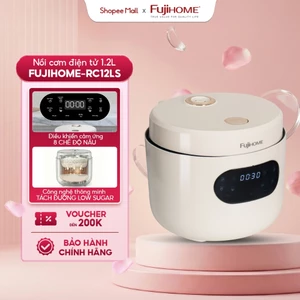 Nồi cơm điện tử 1.2 Lít nấu tách đường Fujihome RC12LS,lòng nồi Inox 304, cảm ứng LED, 8 chương trình nấu cài đặt sẵn