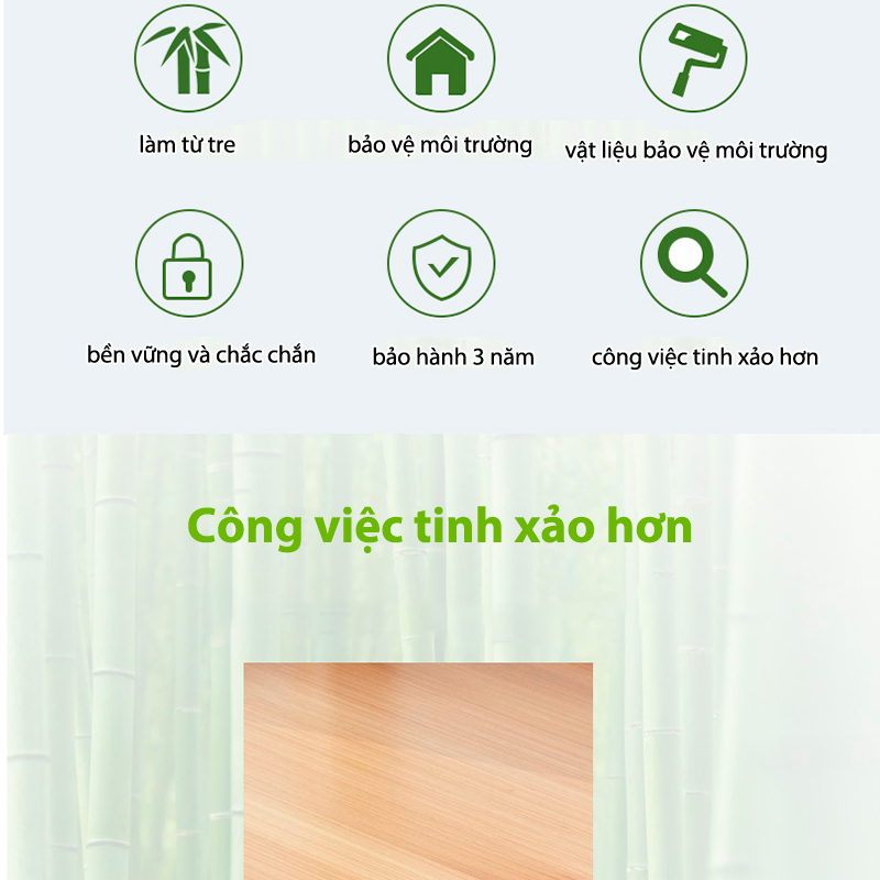 Kệ Tre Để Đồ Nhà Bếp Màu Gỗ Sáng Tự Nhiên 3 Tầng Tạo Góc Bếp Ấm Cúng Và Tiện Nghi