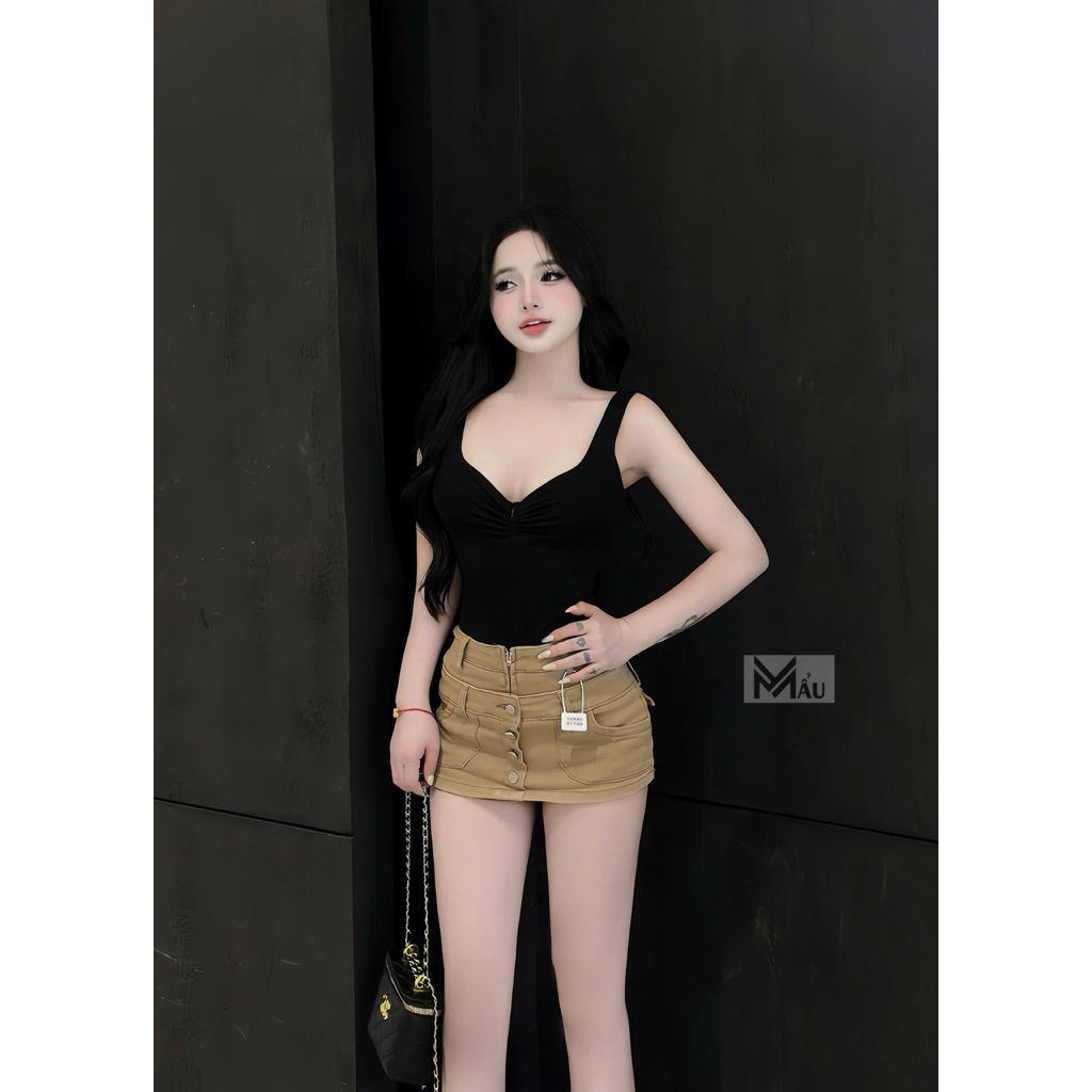 Áo bodysuit khoá kéo dúm ngực siu xinh