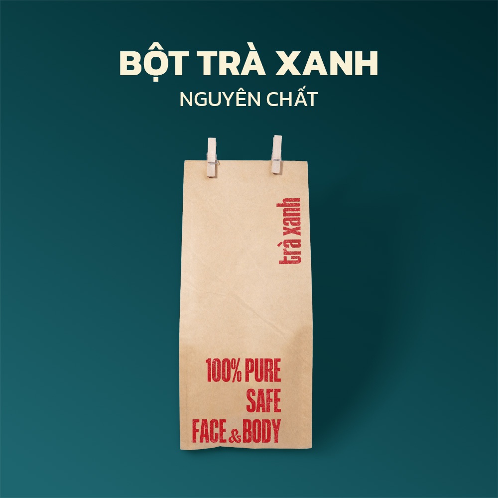 Bột Trà Xanh Nguyên Chất Jade&Leaf, Đắp Mặt Nạ 100% Hữu Cơ, Dưỡng Ẩm Trắng Da Mờ Thâm Sạm Loại 1