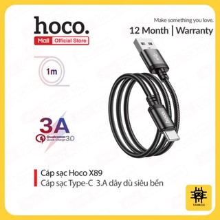 [NEW] CÁP SẠC NHANH HOCO X89 BỌC DÙ SẠC L ,TYPE C ,MICRO USB ,HỖ TRỢ SẠC NHANH 2.4A VÀ TRUYỀN DỮ LIỆU DÀI 1M CHỐNG RỐI