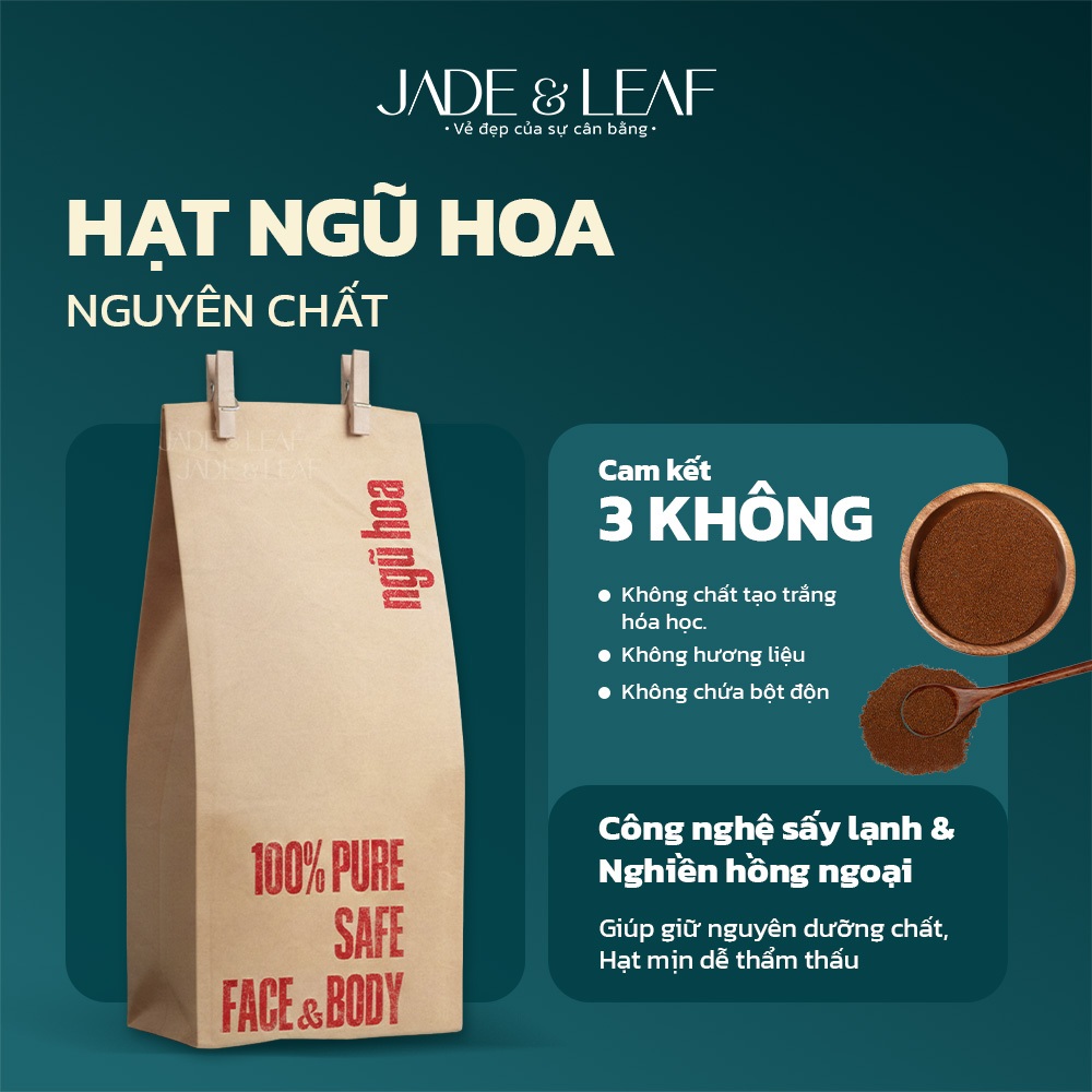Hạt Ngũ Hoa Jade&Leaf Hạt Đình Lịch Đắp Mặt Nạ Dưỡng Da Hỗ Trợ Làm Sạch Và Giúp Da Mịn Màng