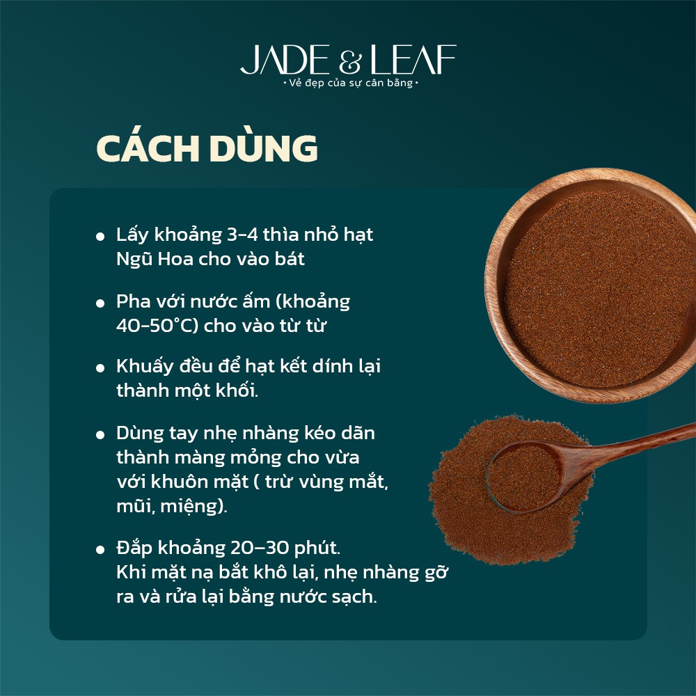 Hạt Ngũ Hoa Jade&Leaf Hạt Đình Lịch Đắp Mặt Nạ Dưỡng Da Hỗ Trợ Làm Sạch Và Giúp Da Mịn Màng